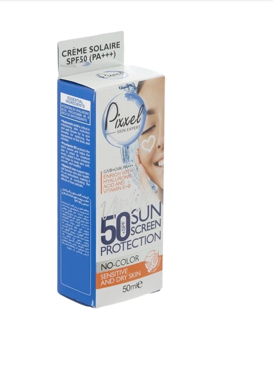 کرم ضد افتاب بدون رنگ پیکسل